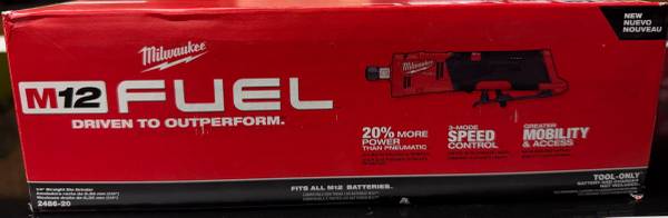 Milwaukee M12 FUEL Brushless Cordless 1/4 in. Straight Die Grinder 1