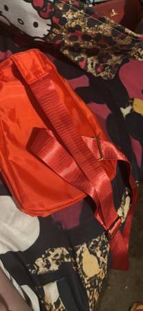 Red strap backpack 1