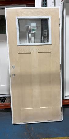 New 36" Craftsman Clear LH Outswing Fiberglass Exterior Entry Door SG 1