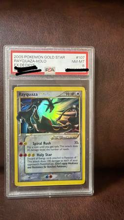 2005 gold star rayquaza pokemon psa 8 ASK FOR CERT!!! 1