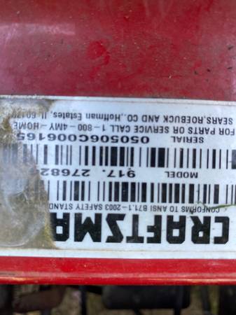 Craftsman 42 inch riding mower for parts 20 hp engine - $150 (Langhorne)63442996018435124