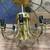 Beveled glass and brass Chandelier 8 thumbnail