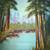 Oil Painting Trees Lake Signed Illegibly 6 thumbnail