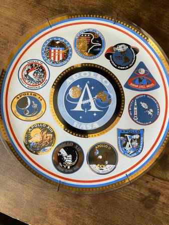 Apollo NASA Commemorative Glass Plate 1