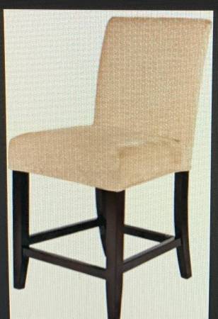 Powell Counter Stool Black with Beige Microfiber Seat New $115.00 1