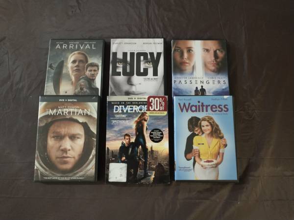 6 DVDs for 5 dollars 1