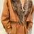 Vintage Brown Leather Coat with Fox Collar 4 thumbnail