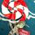 MERRY CHRISTMAS Candy Cane Swirl LAWN SPIKE Holiday Decoration Vintage 4 thumbnail