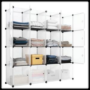 16-Cube Storage Shelf / Modular Bookcase & Toy Organizer Closet Cabine 1