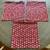 Lot of 3 holiday pillow covers red with white snowflakes 1 thumbnail