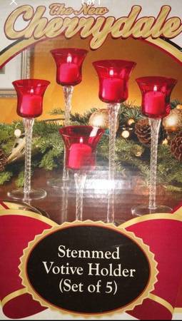Stemmed Votive Holder Set of 5 Cherrydale 1