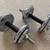 Polished chrome adjustable dumbbell set 38lbs $65 4 thumbnail