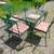 Wrought Iron Dining Set Woodard Rose Table with 4 Chairs Porch Cafe 5 thumbnail