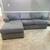 Blue sofa chaise 2 thumbnail