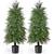 2 Pack - 4ft Artificial Cedar Topiary Trees/Shrubs 1 thumbnail