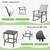New 3 Pieces Patio Furniture Set Textilene Fabric Small Patio Furniture Set Conv 6 thumbnail