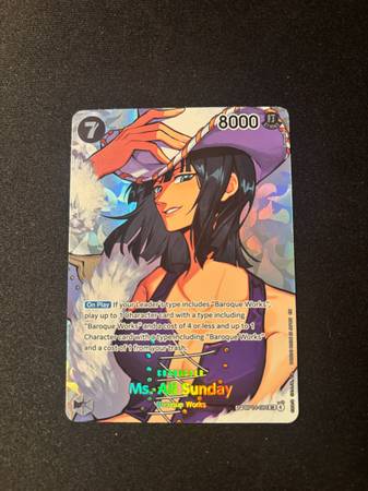 Ms. All Sunday One Piece TCG Full Art Foil MINT - collectibles