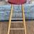 Maple Stool Red leather seat top 1 thumbnail