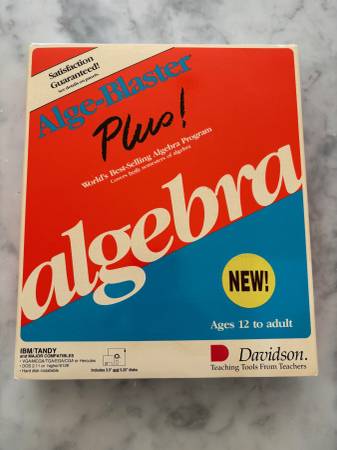 Davidson Alge-Blaster Plus Algebra Vintage Computer Software 1