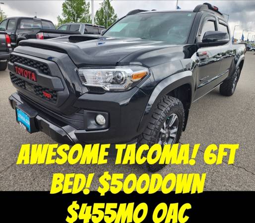 AWESOME TACOMA! 2018 Toyota Tacoma DoubleCab TRD 4x4 $500Down $455mo O 1