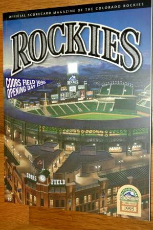 Colorado Rockies - Coors Field 1995 Opening Day Program - MINT! 1