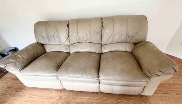 Genuine Leather Couch, double recliner 1