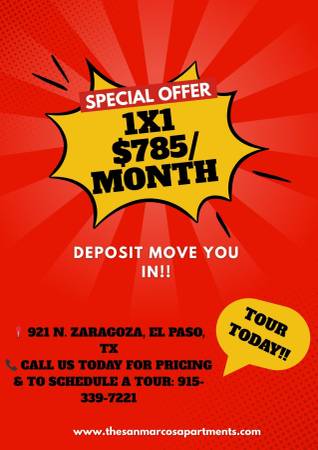 Move in Special!! 1