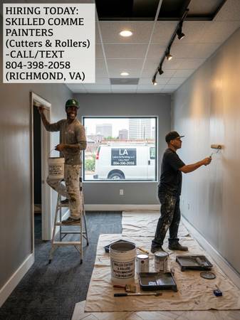 HIRING TODAY: 2–3 Skilled Commercial Painters – Men & Women (6–8 Hours 1