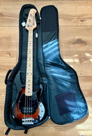 NEW STING RAY STERLING SHORT SCALE BASS GUITAR, RARE! 1