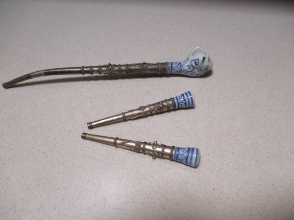 silver and ceramic pipes from China 1