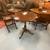 Historic Charleston Reproduction Mahogany Scalloped Flip Top Table 1 thumbnail