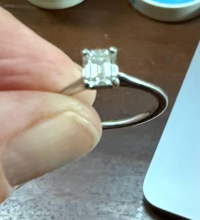 Emerald cut diamond ring 1