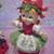 🎁i💗* Oh Me MINTY Vtg Christmas Girl & Boy Couple RED Bows Set 2 thumbnail