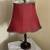 Retro style table lamp with burgundy shade 1 thumbnail