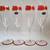 Vintage Franco Made in Italy Crystal Champagne Flutes Cranberry & Gold 10 thumbnail