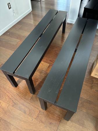 Two IKEA Bjursta Benches 1
