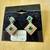 Fashion Gold Diamond Shaped Cubic Zirconia Earrings 1 thumbnail