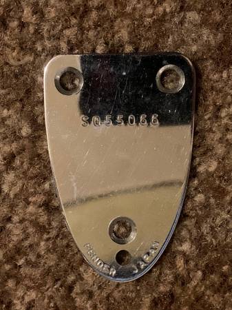 1983 Fender Japan neck plate 1