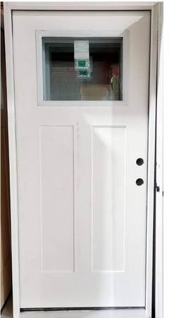 New 36" Craftsman Clear LH Inswing Fiberglass Exterior Entry Door 1