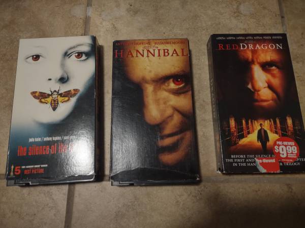 Silence of the lambs, Hannibal, red dragon vhs 1