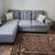 Like New Light Grey Linen Sectional Sofa +XL Ottoman 12 thumbnail