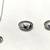 Vintage hand painted polished stone silver earrings with matching necklace 6 thumbnail