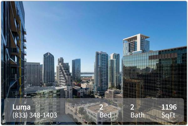 $5,540 / 2br - 1196ft2 - Beautiful 1196 Sq Ft, 2 Bed, 2 Bath! Built green, sustainable living (San Diego - Little Italy)64037044241666120