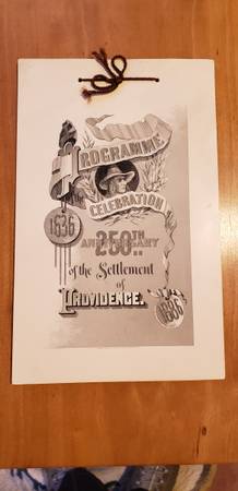 Programme 250th Anniversary of Providence 1886 1