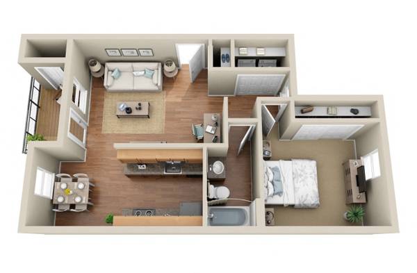 $1,540 / 1br - 705ft2 - ¡Por fin! Un departamento de 1 habitación con todo el espacio que necesitas (Clackamas, OR)63672637275137121