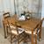 Solid Pinewood Kitchen Dining Table & 4 Chairs With Seat Cushions IKEA 4 thumbnail