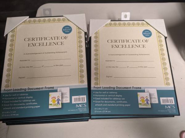 9 new certificate of excellence document frame / picture frame 1
