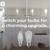 Sputnik Ceiling Light Fixture Brushed Nickel Semi Flush Mount Ceiling Light 4-Li 8 thumbnail