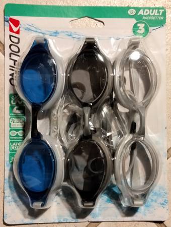 Swim Goggles Adult 12+ 3 Pack Smoke / Silver / Blue 1