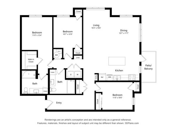 $1,680 / 3br - 1455ft2 - Start living large! You'll love our 3 bed, 2 bath! 1455 Sq Ft! (Nashville - RiverNorth)63904820082434120